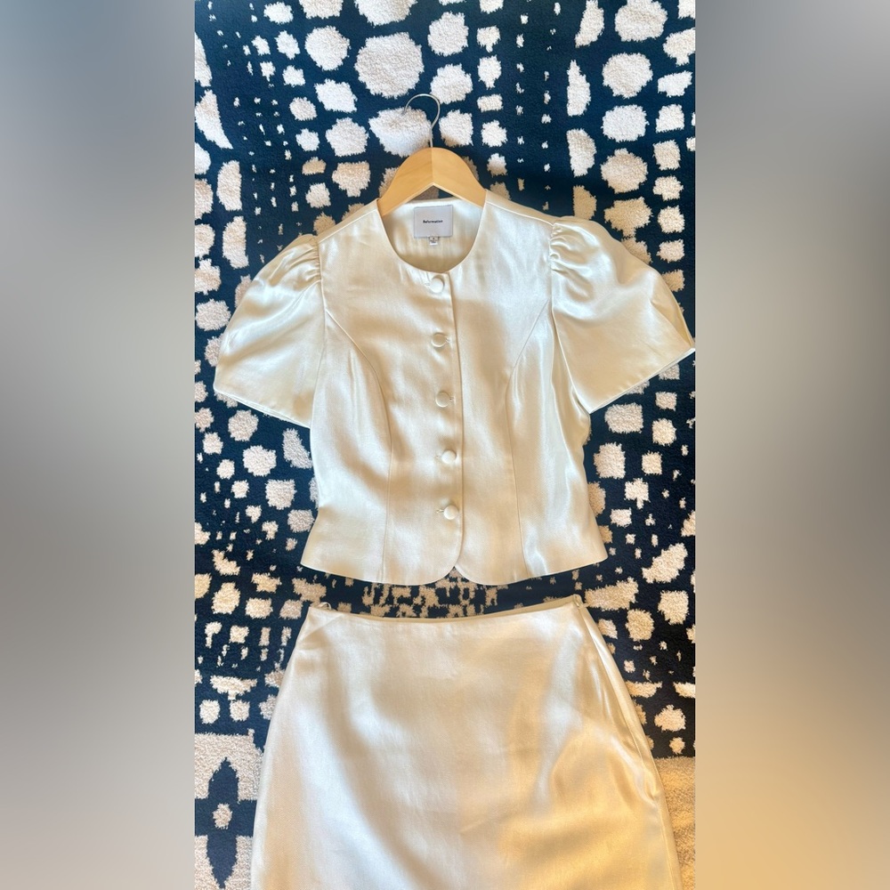 Reformation Mika Cream Mini Dress - Picture 11 of 16